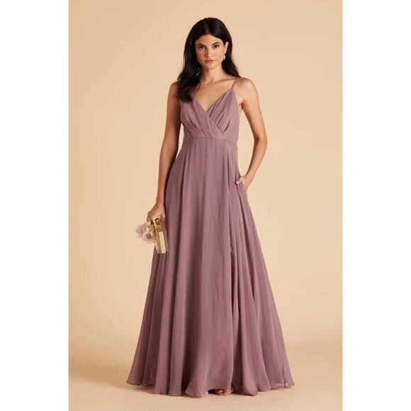 NWT Birdy Grey Kaia Chiffon Dark Mauve Dress - Size: Medium - Picture 1 of 16